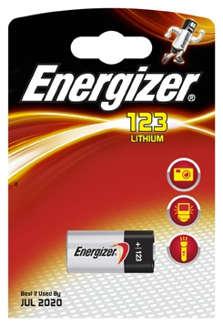 Energizer CR123 Battery, Pack of 1